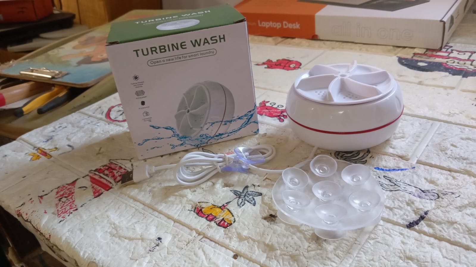 Turbo washing machine with USB cable, lightweight and compact, for home, camping, and college. Turbo washing machine with USB cable, lightweight and compact, for home, camping, and college.